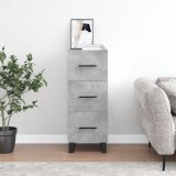 vidaXL Servantă, gri beton, 34,5x34x90 cm, lemn compozit