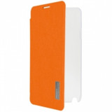 Husa Rock Side Flip Elegant Samsung Note 3 N9005 Orange, Piele Ecologica, Cu clapeta