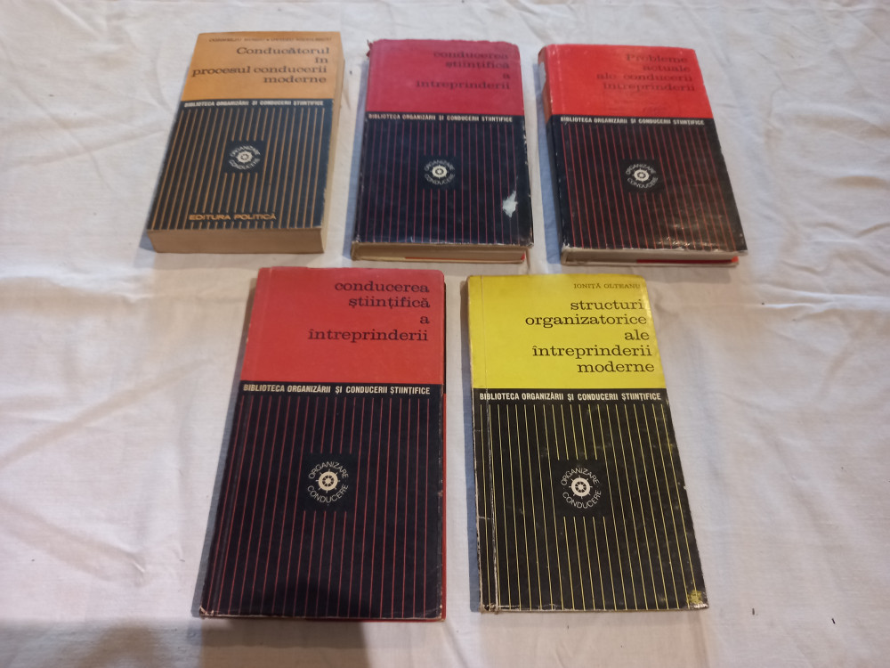 Colectia 5 carti BIBLIOTECA ORGANIZARII SI CONDUCERII STIINTIFICE |  Okazii.ro