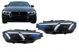 Faruri LED DRL BMW 3 Series F30 F31 Sedan Touring (10.2011-05.2015) Upgrade la G20 2024 Design pentru Halogen Performance AutoTuning, KITT