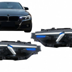 Faruri LED DRL BMW 3 Series F30 F31 Sedan Touring (10.2011-05.2015) Upgrade la G20 2024 Design pentru Halogen Performance AutoTuning