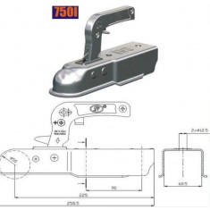 Cupla remorca patrata Cod:750I