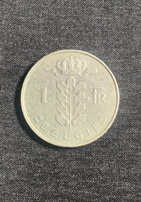 Moneda 1 franc 1965 Belgia foto