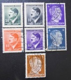 Lot 7 Timbre Al Doilea Război Mondial Adolf Hitler Boemia și Moravia &amp; Germania Deutsches Reich Ștampilate și Neștampilate - A0029
