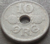 Cumpara ieftin Moneda istorica 10 ORE - DANEMARCA, anul 1942 *cod 3376 - OCUPATIE NAZISTA!, Europa, Zinc