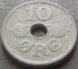 Cumpara ieftin Moneda istorica 10 ORE - DANEMARCA, anul 1942 *cod 3376 - OCUPATIE NAZISTA!, Europa, Zinc