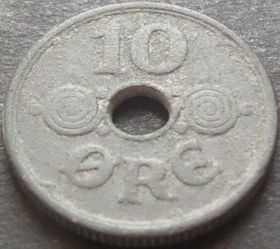 Moneda istorica 10 ORE - DANEMARCA, anul 1942 *cod 3376 - OCUPATIE NAZISTA! foto