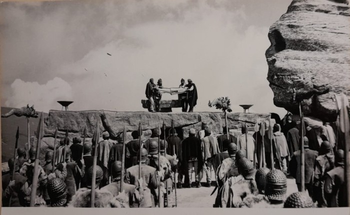 1967 Foto originală de la filmări la DACII 15 x 10 Bucegi, Sfinx / S Nicolaescu