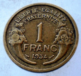 7.767 FRANTA 1 FRANC 1934, Europa, Bronz-Aluminiu