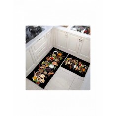 Set covorase bucatarie cu model condimente