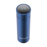 Termos Inox 450ml Heinner, Indicator LED Temperatura, Infuzor Ceai, Pereti Dubli, Albastru