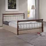 Cumpara ieftin Pat dublu Verpen negru metal 163.5x200x102 cm