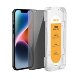 Folie de protectie Ecran Privacy Enkay pentru Apple iPhone 16e / 14 / 13 Pro / 13, Sticla Securizata, Full Glue