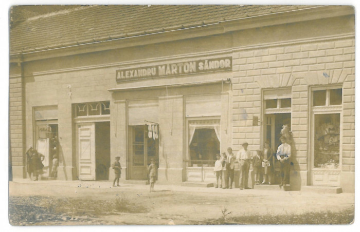 3339 - ARAD, store, Romania - old postcard, real PHOTO - used