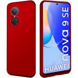 Husa matte tpu pentru huawei nova 9 se, flippy, silicon slim, protectie antisoc, rosu