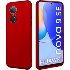 Husa matte tpu pentru huawei nova 9 se, flippy, silicon slim, protectie antisoc, rosu