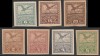 1919 Romania - 7 Eseuri nedantelate Vultur de valori diferite, Ocupatia Romana Debretin II (desene originale), Istorie, Nestampilat