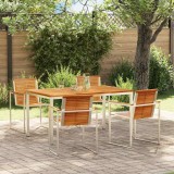 Cumpara ieftin Set de masă pentru grădină 5 pcs Lemn masiv de teak