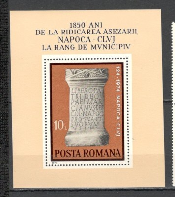 Romania.1974 1850 ani orasul Cluj-Napoca-Bl. YR.563 foto