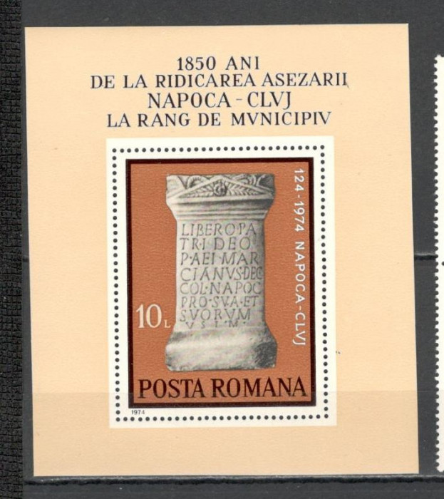 Romania.1974 1850 ani orasul Cluj-Napoca-Bl. YR.563