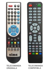 Telecomanda inlocuitoare receiver Alma HD S-2000/ HD S-2100/ HD S-2200 compatibil cu originalul (480)
