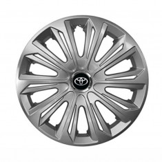 Set 4 capace roti Strong silver varnished pentru gama auto Toyota, R14