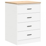 Cumpara ieftin Dulap depozitare garaj alb 60x51x85 cm lemn masiv de pin