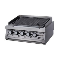Gratar-Grill profesional cu roca vulcanica-80x90cm