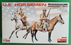 Kit U.S. HORSEMEN NORMANDY 1944 Firma MINI ART Cod 35151 Scara 1/35 DIORAMA MACHETA FIGURINE ASAMBLARE HOBBY WWII SOLDAȚI GERMANI AMERICANI RUȘI