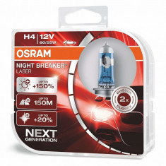 Bec Osram H4 12V 60/55W Night Breaker Laser 64193NL-HCB Set 2 Buc