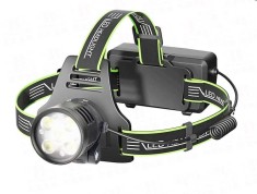 Lanternă frontală de cap BL-A29-5 cu 2 acumulatori Li-ion 18650, &icirc;ncărcare USB, 5 LED-uri tip P50