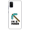 Husa compatibila cu Samsung Galaxy A41 Silicon Gel Tpu Model Minecraft Miner