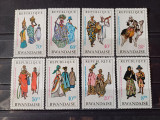 RWANDA 1968-MNH-COSTUME AFRICANE-SERIE, Nestampilat