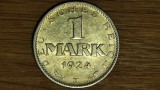 Germania republica Weimar - moneda istorica argint - 1 mark / reichsmark 1924 J, Europa