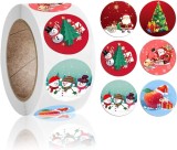 Set de 500 autocolante de Craciun, multicolor, 2,7 cm