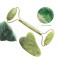 Rola dubla din Jad pentru masaj, cu Gua Sha, Verde 145mm (neted + zimtat)