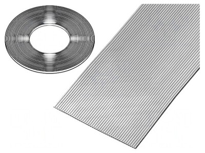 Cablu bandă 1mm neecranat PVC gri 100FT foto