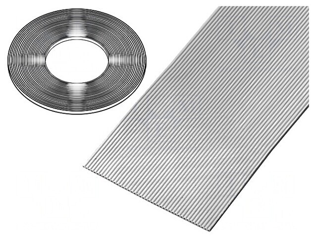 Cablu bandă 1mm neecranat PVC gri 100FT