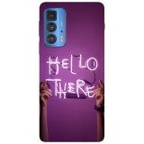 Husa compatibila cu Motorola Moto G71 5G model Hello There Purple Vibes, Silicon, TPU, Viceversa, Transparent, Carcasa