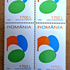 TIMBRE ROMANIA MNH LP1504/2000 -SFINTELE PAȘTI- Bloc de 4 timbre