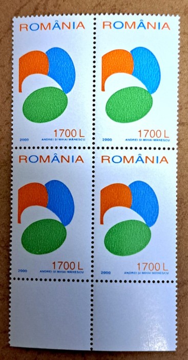 TIMBRE ROMANIA MNH LP1504/2000 -SFINTELE PAȘTI- Bloc de 4 timbre