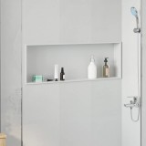 Cumpara ieftin Nisă de Duș Alb 90 x 30 x 9.5 cm Oţel inoxidabil