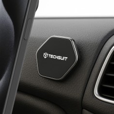 Suport telefon magnetic cu adeziv pentru bord, birou Techsuit, HOLD210-C
