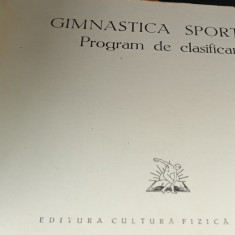 GIMNASTICA SPORTIVA PROGRAM DE CLASIFICARE