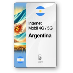 eSIM Internet Argentina, valabil 7 zile, trafic 1 GB, Standard