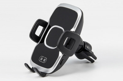 SUPORT TELEFON AUTO SMART CU INCARCARE WIRELESS FAST CHARGE SI FIXARE IN GRILA DE VENTILATIE foto