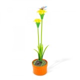 Floare colorata solara - 8 x 8 x 32 cm - 10 LED-uri alb cald - galben Best CarHome, Garden Of Eden