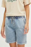 Medicine pantaloni scurti jeans femei, neted, medium waist