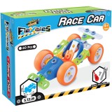 Kit constructie STEM Flexible Automobil de curse 60 piese, Construct It