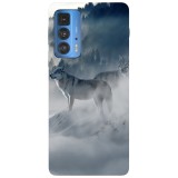 Husa compatibila cu Motorola G20 model Nordic art wolf, Silicon, TPU, Viceversa, Transparent, Carcasa
